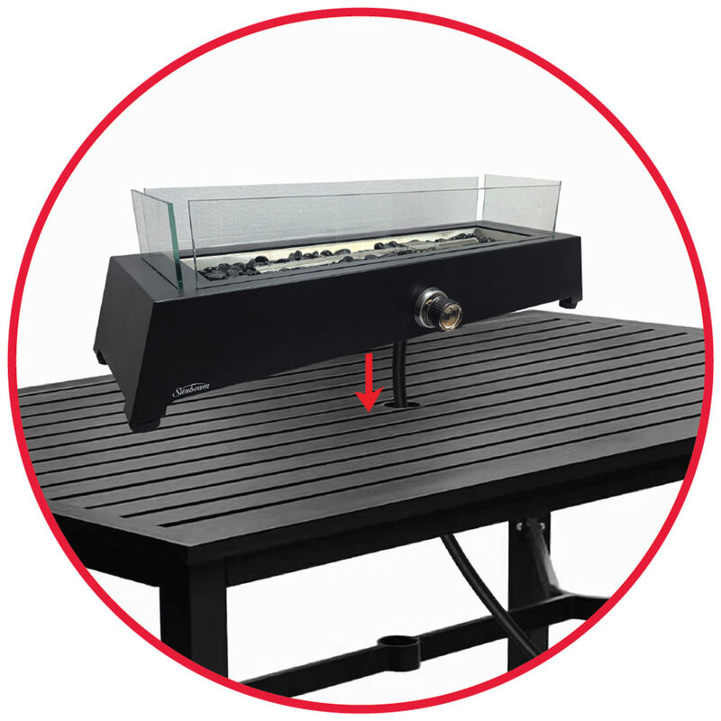 Sunbeam Outdoor Black Bolt Steel Tabletop Fire Pit image number 3