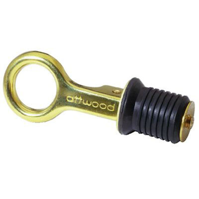 Attwood Marine Brass Snap-Handle Drain Plug for 1" Drains