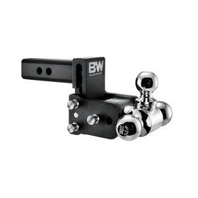 B&W Trailer Hitches TS10047B Tow & Stow Tri-Ball Mount with 3" Drop