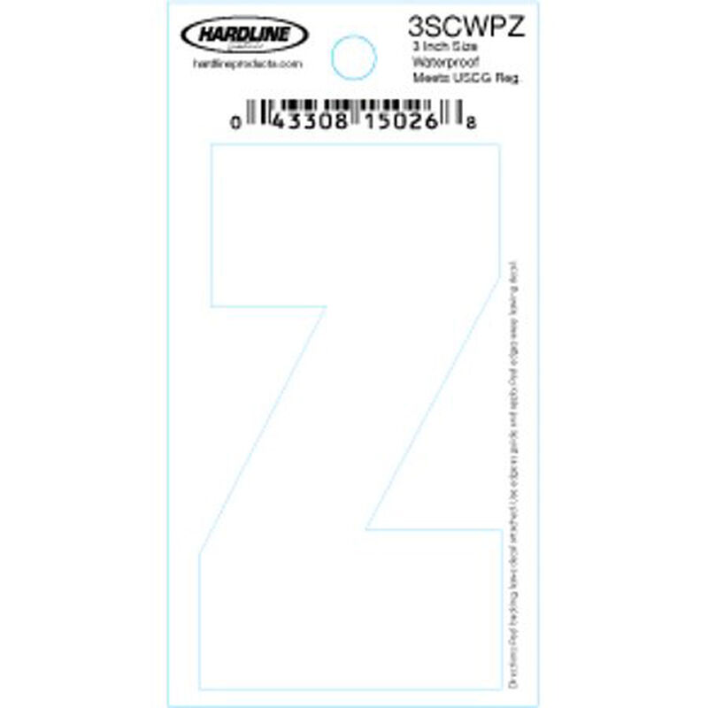 Hardline 3" Vinyl Boat Lettering 3SCWPZ image number 1