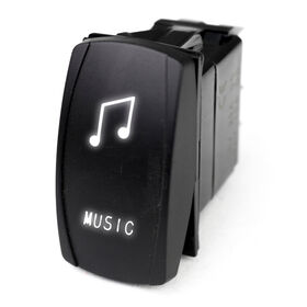 LED Rocker Switch w/ White LED Radiance (Music)