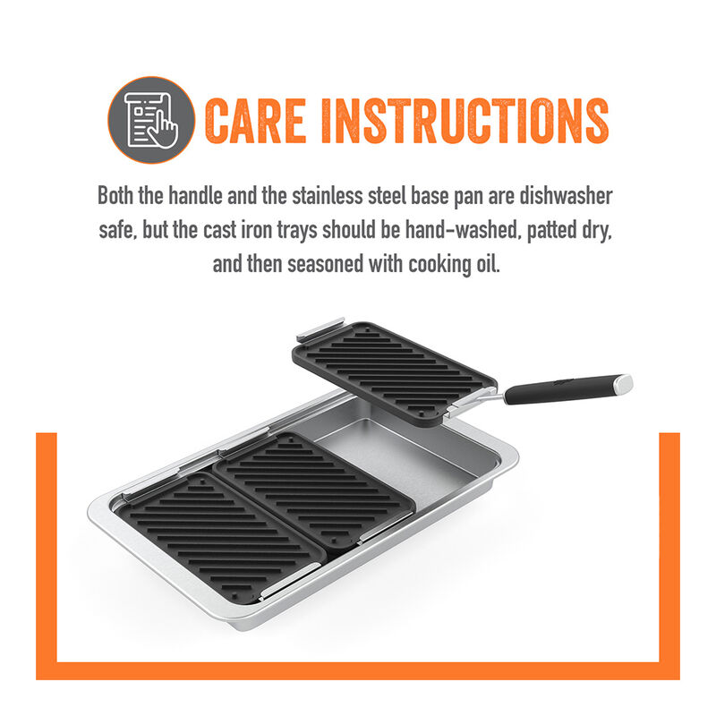 Yukon Glory Sear 'N Serve 5-Piece Cast Iron Grill Pan Set image number 5