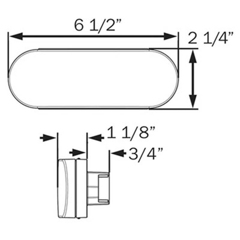 Optronics One Series LED 6" Oval Sealed Tail Light Only image number 2