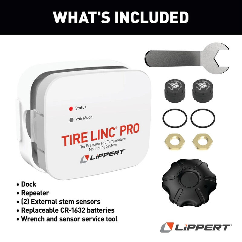 Lippert Tire Linc PRO RV TPMS Tire Pressure Monitoring System, 2-Tire Sensor Kit image number 9