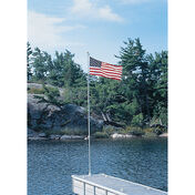 Dock Edge Flexi-Flag 18' Flag Pole With American Flag
