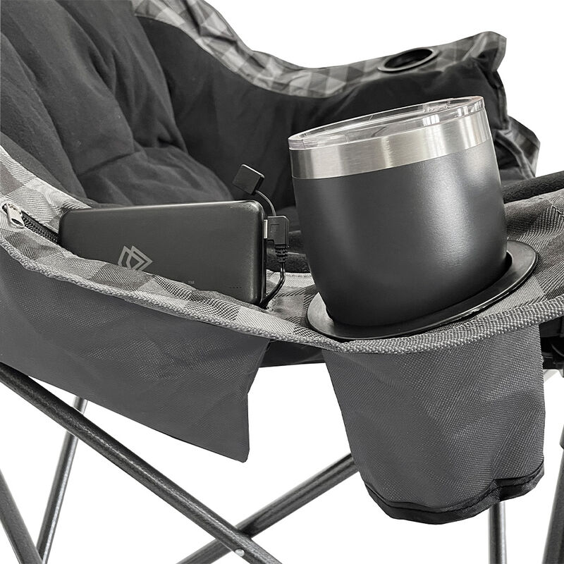 AMX Global Heated Comfort Cloud Chair&mdash;Gray Buffalo Check image number 6