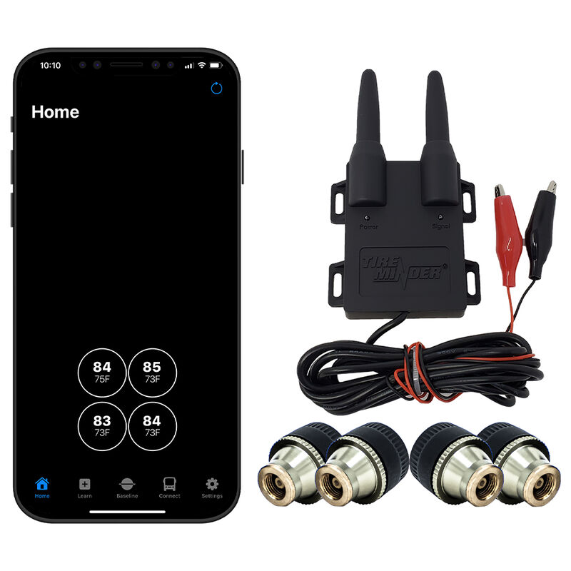 TireMinder Smart Tire Pressure Monitoring System with 4 Transmitters for RVs, Motorhomes, 5th Wheels, Motor Coaches, and Trailers image number 1