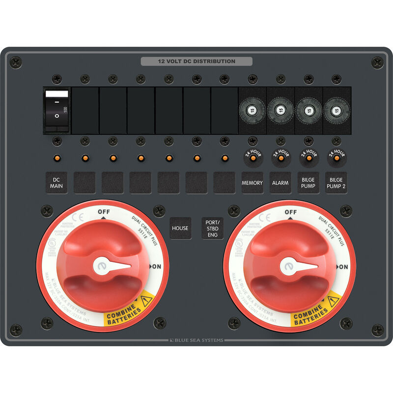 Blue Sea Systems Triple Battery Bank Management Panel image number 1