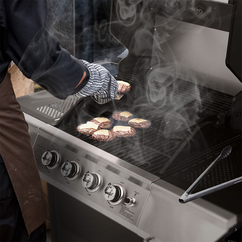 Royal Gourmet 4-Burner Propane Gas Grill with 2 Side Shelves image number 4