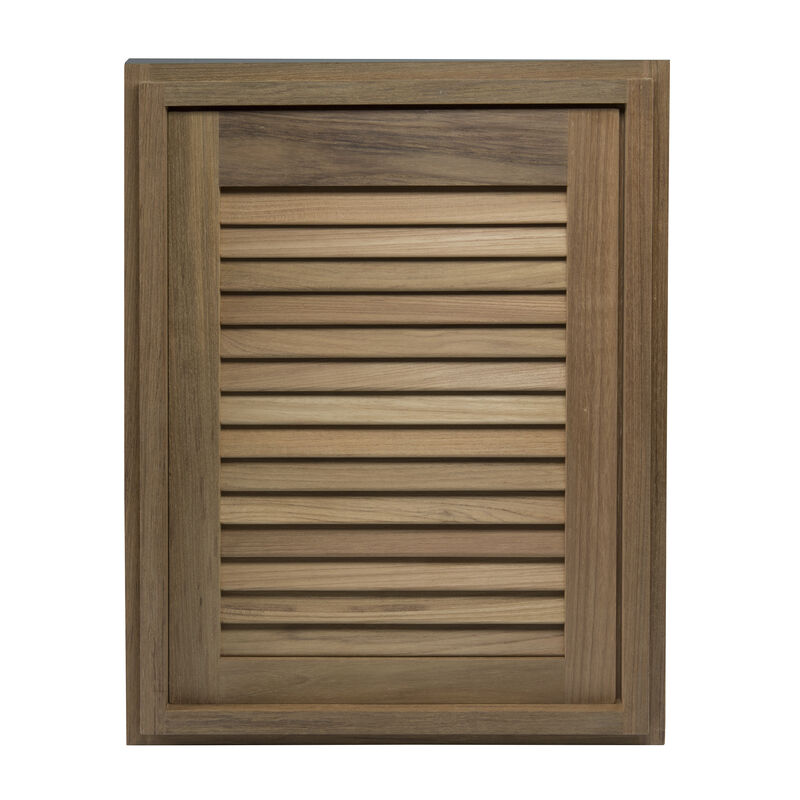 Whitecap Teak 15" x 20" Louvered Door & Frame, Right-Hand Opening image number 2