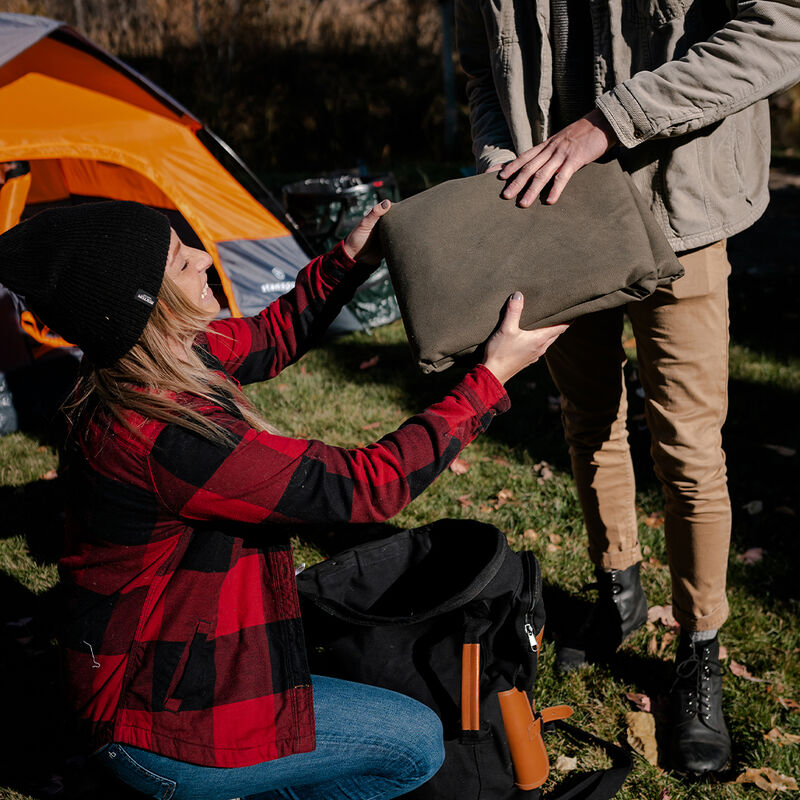 Stansport Heavy-Duty Canvas Tarp, 10' x 12', Olive Drab Green image number 5