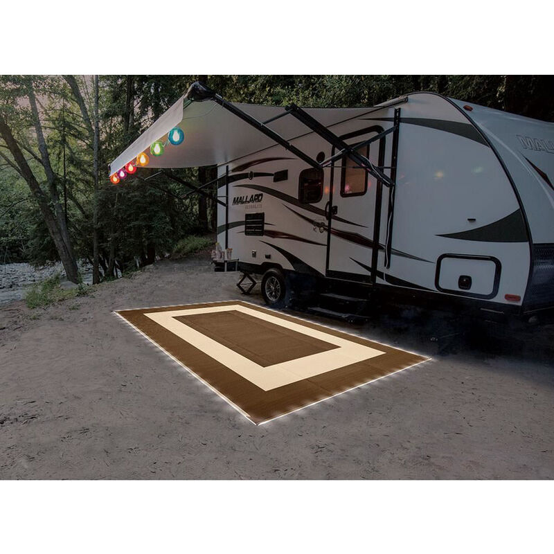 LED Illuminated Patio Mat, 9' x 12', Brown image number 10