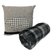 Decorative Pillow & Throw Gift Set – Bear Plaid