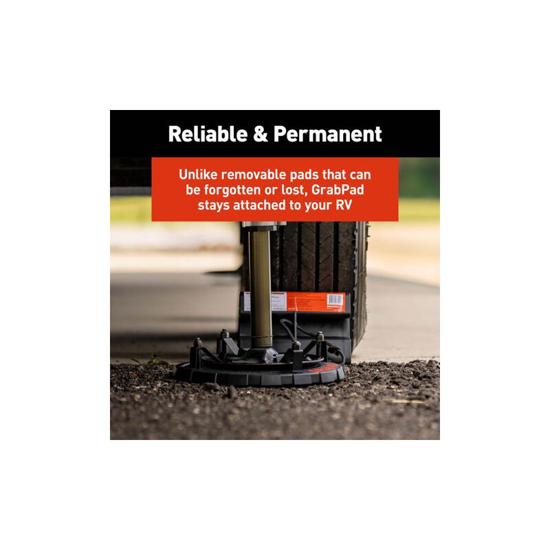 Lippert GrabPad Universal Permanent RV 2-Pack Jack Pad, Regular 8-9 inch Jack Foot (2025075887) image number 7