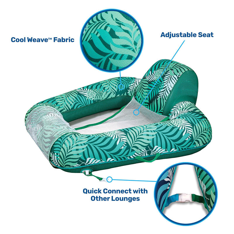 Aqua Leisure Zero Gravity Lounge / Inflatable Pool Chair Float, Teal Fern image number 3
