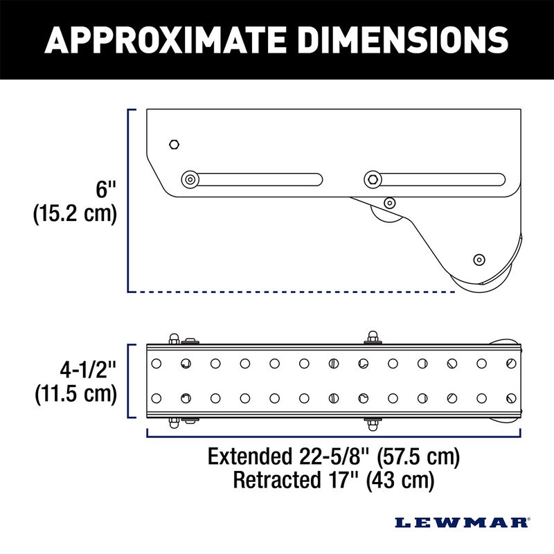 Lewmar Venta Pontoon Anchor Winch  Extendable Kit image number 7