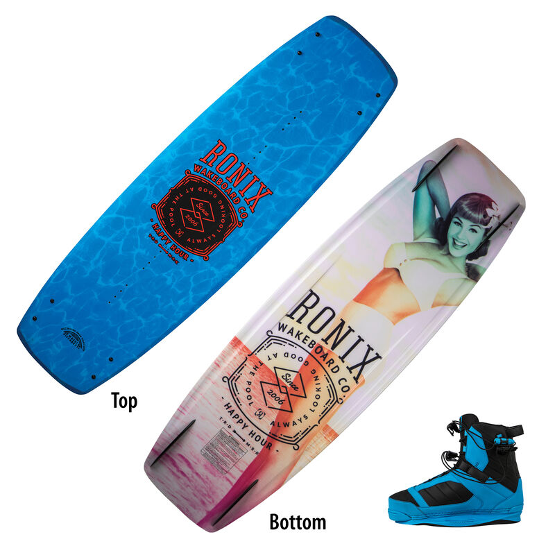 Ronix Happy Hour Wakeboard With Cocktail Bindings image number 1
