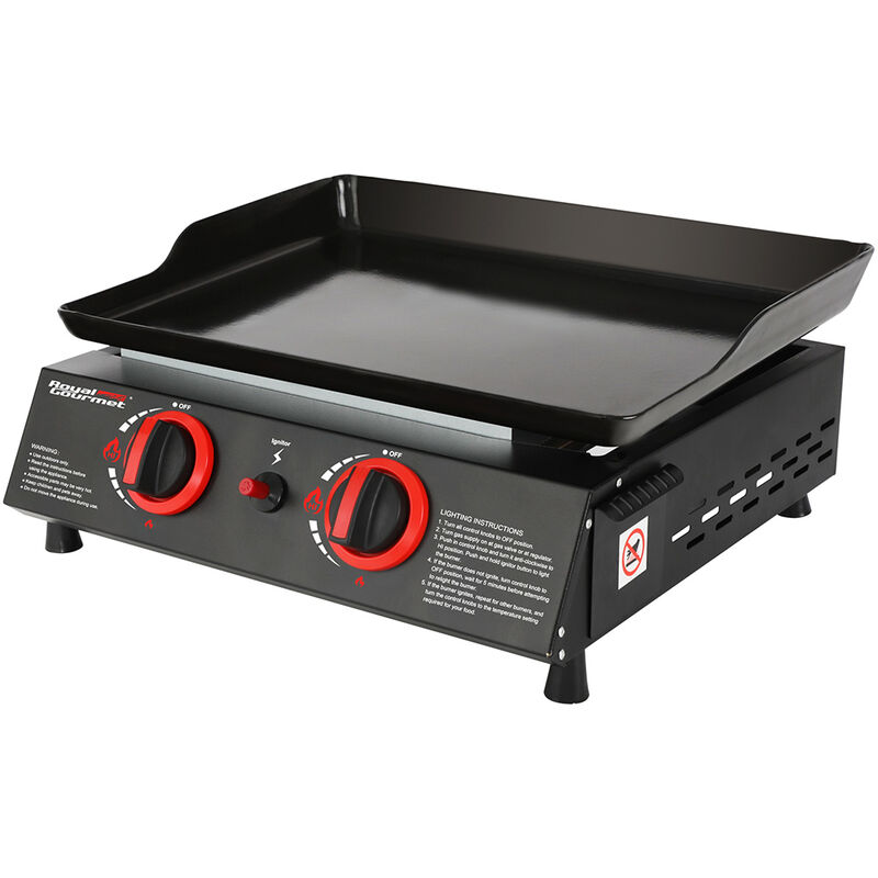 Royal Gourmet 18" Portable Countertop Gas Grill Griddle image number 4