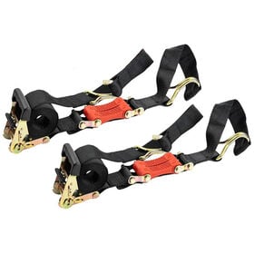 The Perfect Bungee 9' x 2" ShockStrap Ratchet Strap with Wire Hooks, 2-Pack