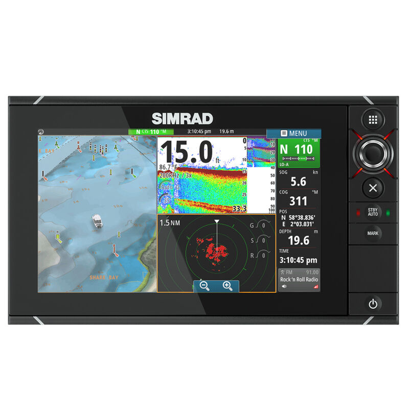 Simrad NSS9 evo2 Combo Multifunction Display with Insight USA Charts image number 1