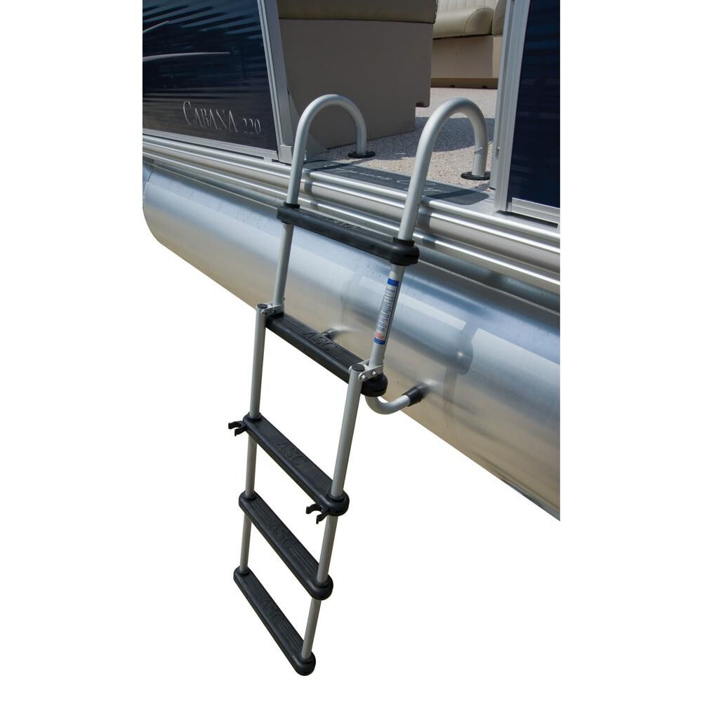 Folding Marine Ladder Pactrade Marine Pontoon Boat Folding Ladder - 5 Step Aluminum With 300lb Capacity Boat Boarding Ladder - Foto 9