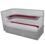 Toonmate Designer Pontoon Right-Side Corner Couch - TOP ONLY - Sky Gray/Dark Red