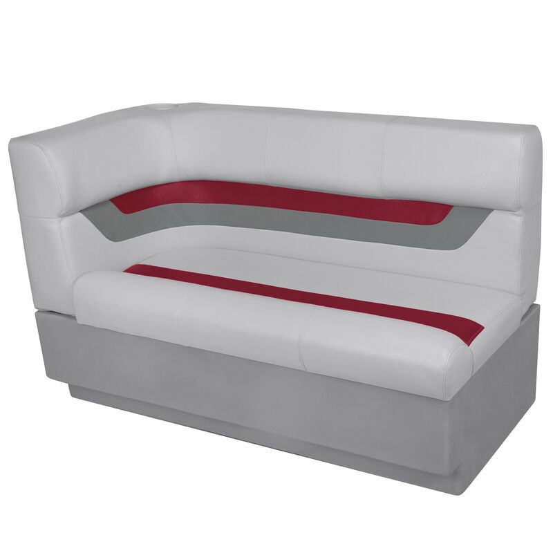 Toonmate Designer Pontoon Right-Side Corner Couch - TOP ONLY - Sky Gray/Dark Red image number 4