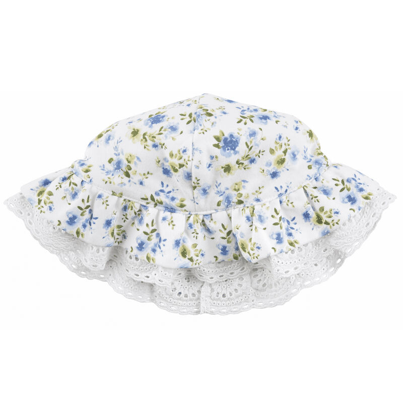 Mud Pie Girls' Floral Eyelet Sun Hat image number 1