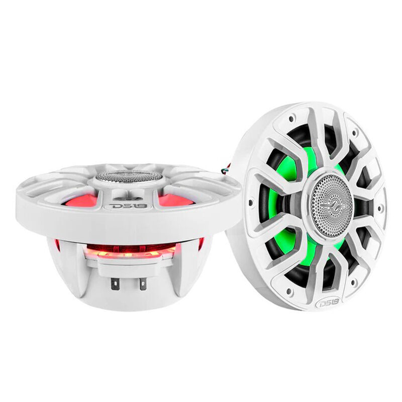 DS18 NXL-IQ6 6.5" Two-Way Coaxial Marine Speakers with LED Lights, Pair image number 2