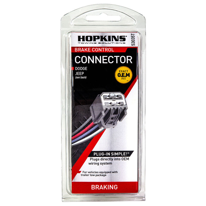 Hopkins 53035 Dodge Plug-In Simple Brake Control Connector image number 2