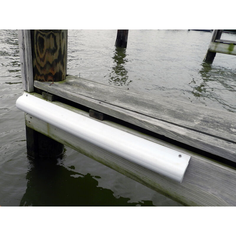 Dock Edge Piling Bumper - One End Capped - 6 ft - White