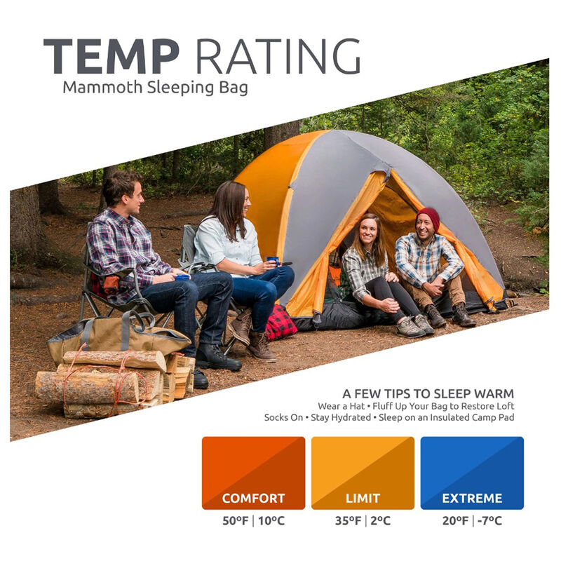TETON Sports Canvas 20&deg;F Mammoth Double Sleeping Bag image number 5