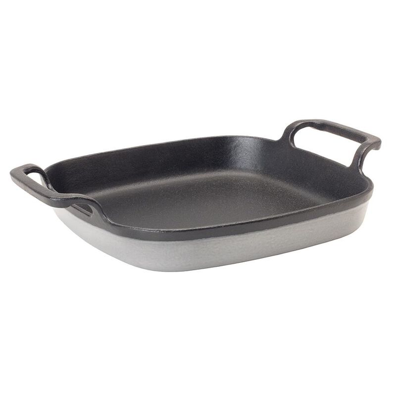 Bayou Classic® 8.5-in Enameled Baking Dish, Weathered Grey image number 1