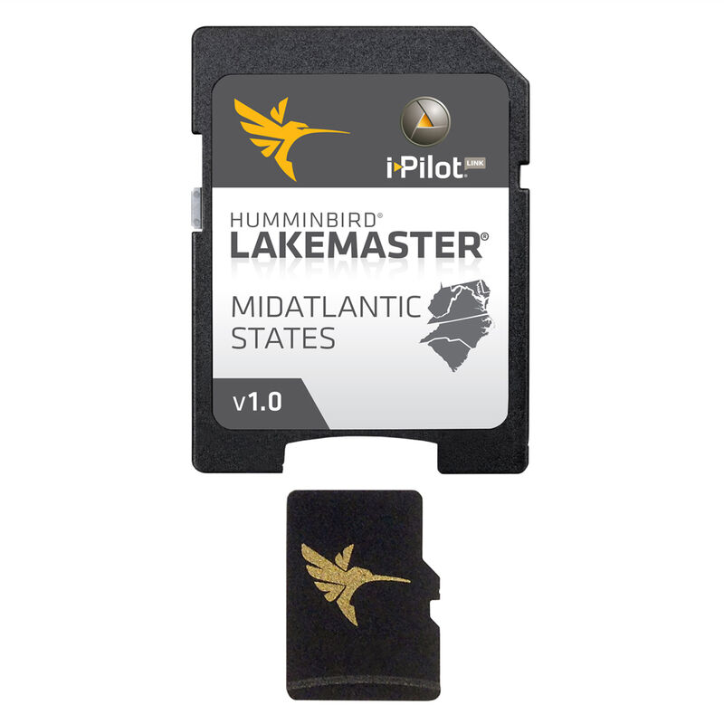 Humminbird LakeMaster Chart MicroSD/SD Card, Mid-Atlantic States image number 1