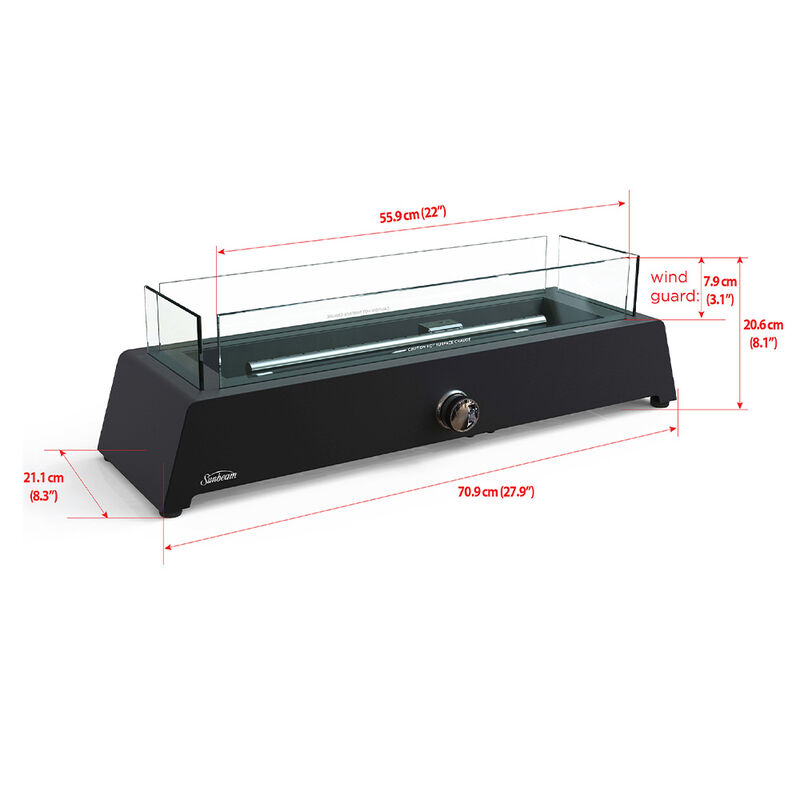 Sunbeam Outdoor Black Bolt Steel Tabletop Fire Pit image number 5