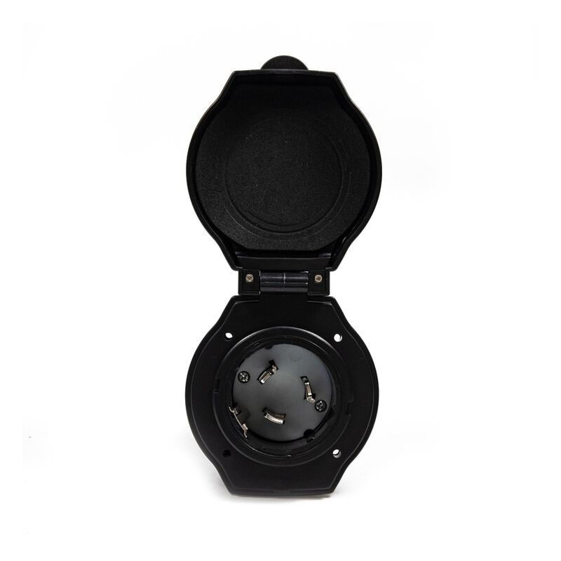 Electric World Black 50A RV Inlet with LED image number 2