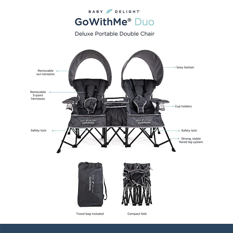 Go With Me Duo Deluxe Portable Double Chair image number 12