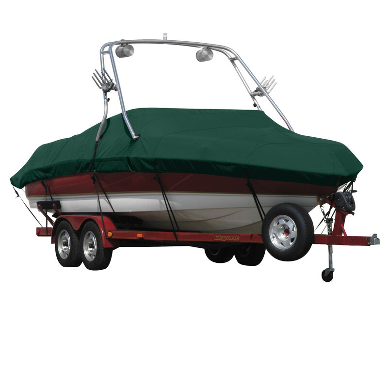 Exact Fit Sharkskin Boat Cover For Reinell/Beachcraft 205 Br W/Proflight Tower image number 6