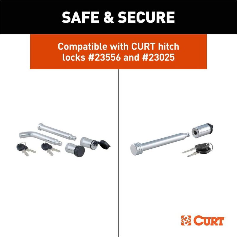 CURT AlumaLite Aluminum Hitch w/Dual Ball, 8 in Drop, 2-1/2 in Shank #45386 image number 3