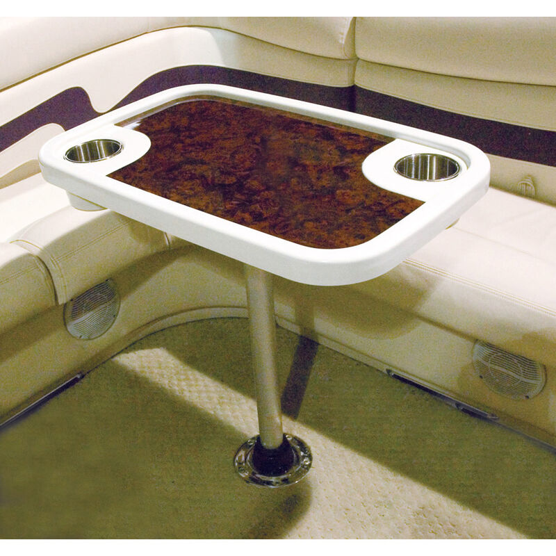 Toonmate Pontoon Table With Burl Wood Accent image number 3