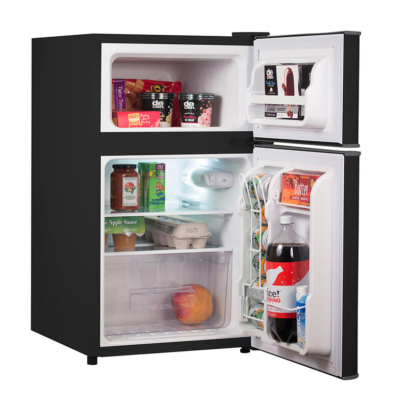 Black+Decker 3.1 cu. ft. 2-Door Mini Fridge with Freezer, Black image number 5
