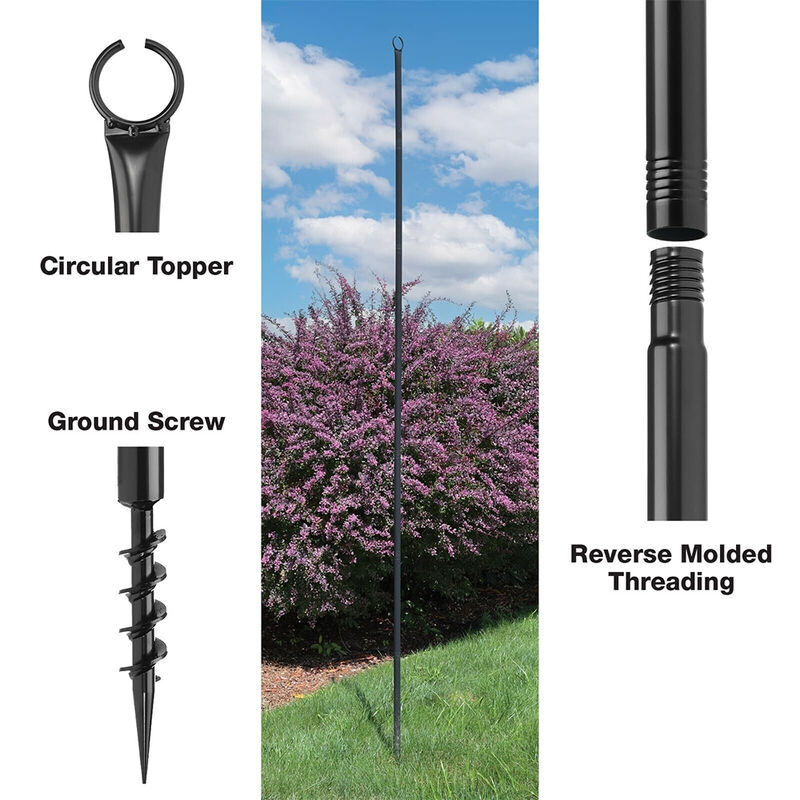 Excello Global Bistro String Light Poles - 2 Pack - Extends to 10’ image number 3