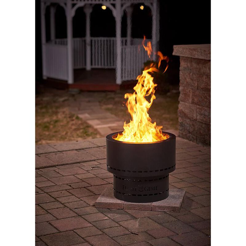Flame Genie Inferno Wood Pellet Fire Pit with Tote, Black image number 2