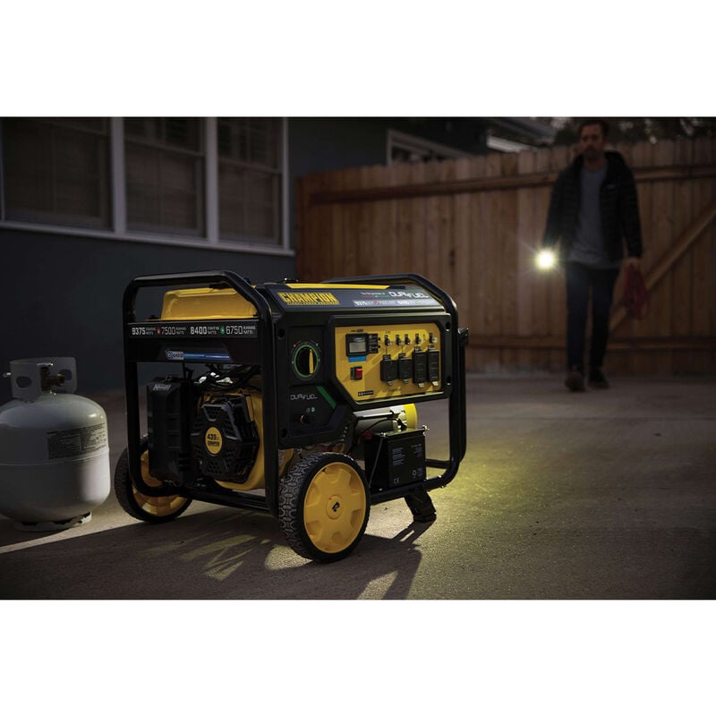 Champion 7500-Watt Dual Fuel Portable Generator with CO Shield image number 7