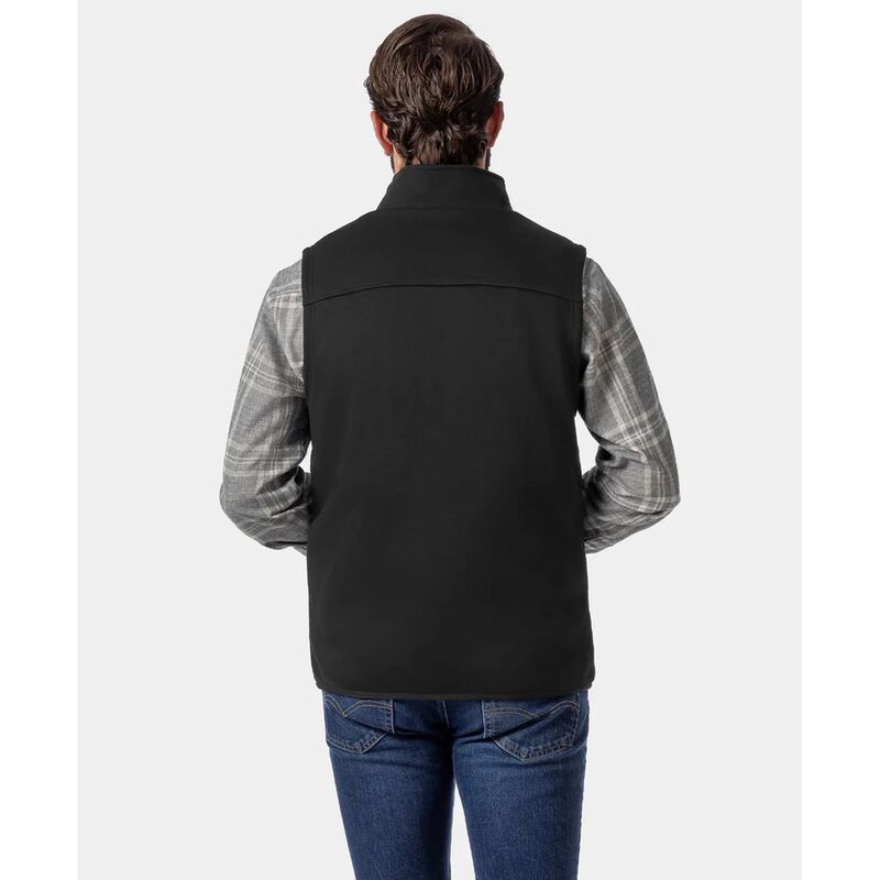 ORORO Men's Heated Fleece Vest with 4 Heating Zones image number 3