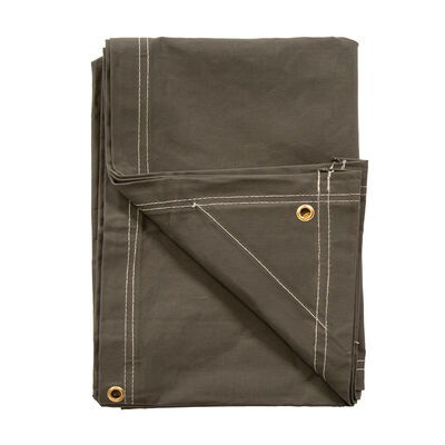 Stansport Heavy-Duty Canvas Tarp, 8' x 10', Olive Drab Green