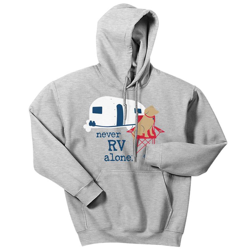 Dog is Good Unisex Never RV Alone Hoodie, Medium image number 1