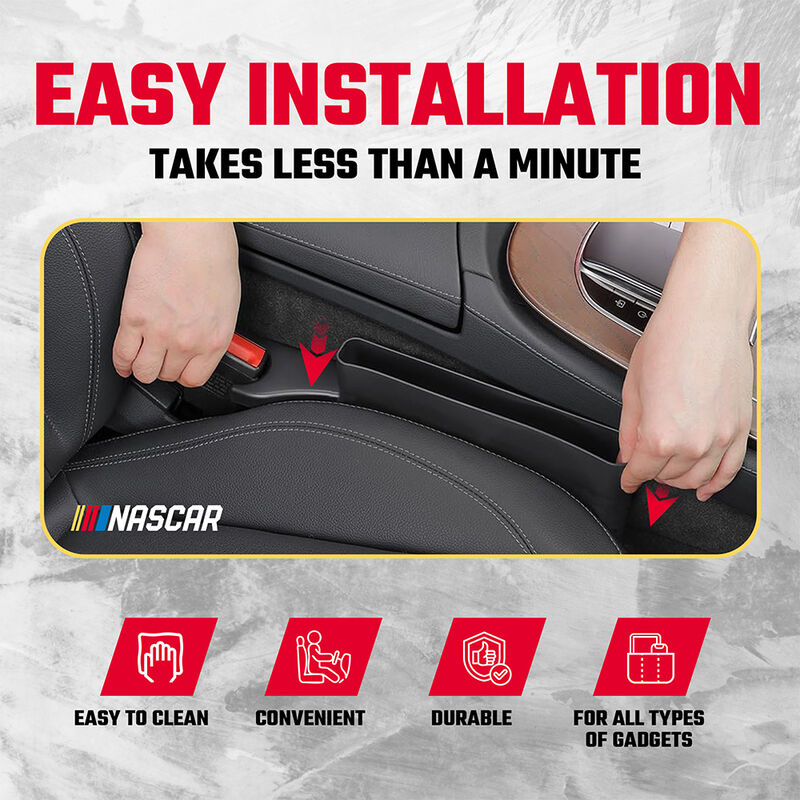 NASCAR Car Seat Gap Filler Organizer, 2-Pack image number 3