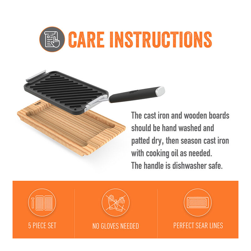 Yukon Glory Wooden Trays and Cast Iron Pan Set image number 5