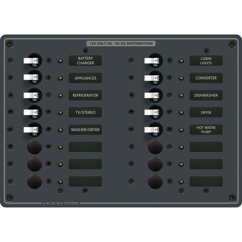 Blue Sea Systems AC 16-Position Panel image number 1